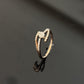 14K Gold Diamond Bypass Ring with IGI Certified 0.21 ct Diamonds, 1.808g Net Gold