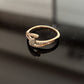 14K Gold Diamond Bypass Ring with IGI Certified 0.21 ct Diamonds, 1.808g Net Gold