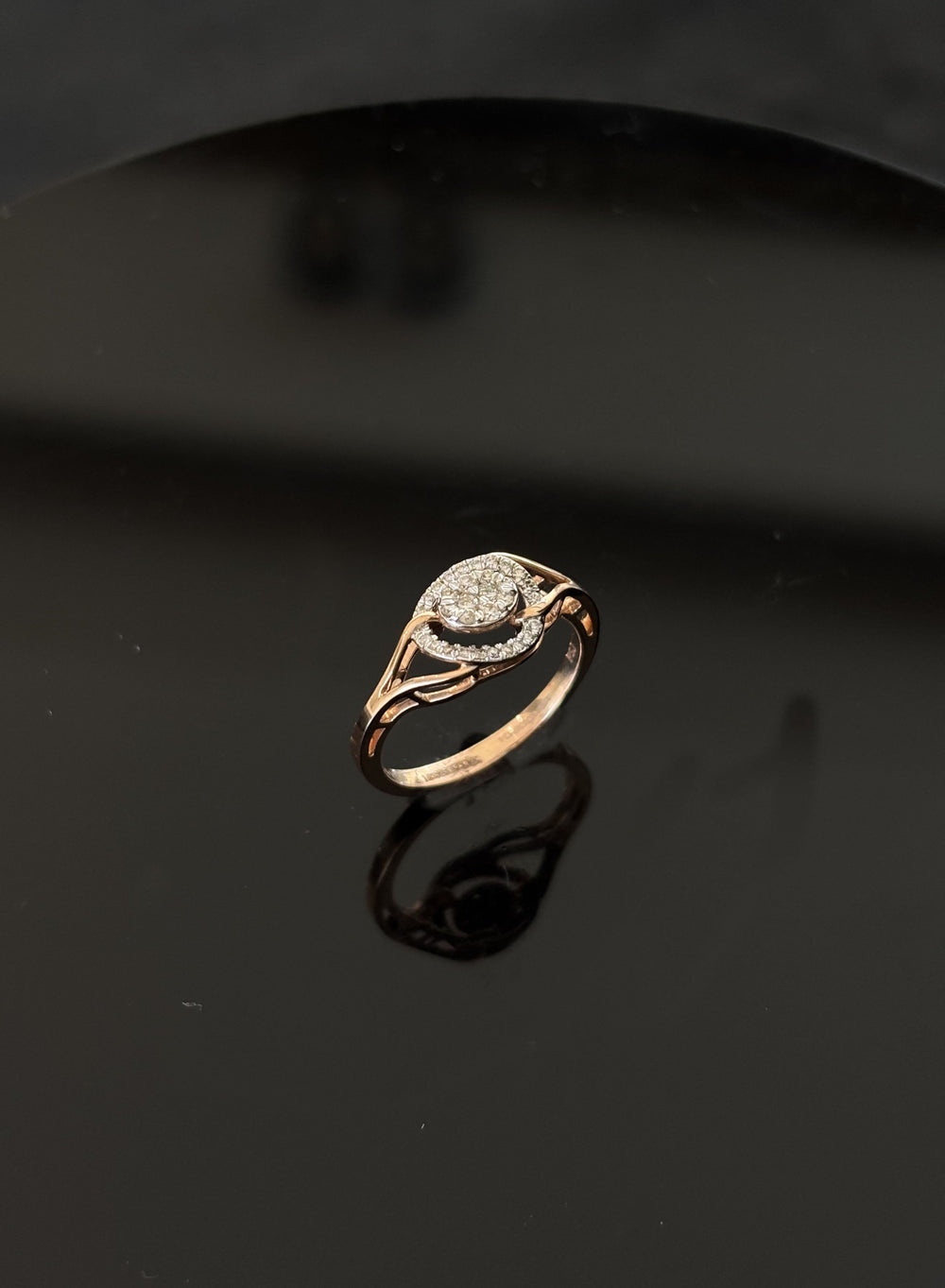 14K Gold Diamond Bypass Ring with IGI Certified 0.19 ct Diamonds, 2.032g Net Gold