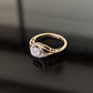 14K Gold Diamond Bypass Ring with IGI Certified 0.19 ct Diamonds, 2.032g Net Gold