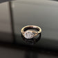 14K Gold Diamond Bypass Ring with IGI Certified 0.19 ct Diamonds, 2.032g Net Gold