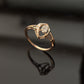 14K Gold Diamond Bypass Ring with IGI Certified 0.19 ct Diamonds, 1.562g Net Gold