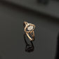 14K Gold Diamond Bypass Ring with IGI Certified 0.19 ct Diamonds, 1.562g Net Gold
