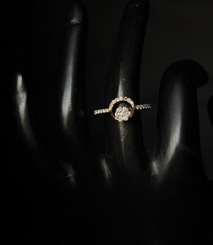 14K Gold Diamond Heart Cluster Ring with IGI Certified 0.38 ct Diamonds, 2.054g Net Gold