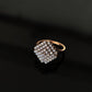 14K Gold Diamond Pave Statement Ring with IGI Certified 0.79 ct Diamonds, 4.072g Net Gold