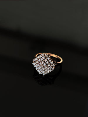 14K Gold Diamond Pave Statement Ring with IGI Certified 0.79 ct Diamonds, 4.072g Net Gold