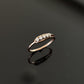 14K Gold Diamond Bypass Ring with IGI Certified 0.16 ct Diamonds, 1.278g Net Gold