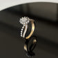 14K Gold Diamond Floral Cluster Ring with IGI Certified 0.46 ct Diamonds, 3.678g Net Gold
