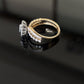 14K Gold Diamond Floral Cluster Ring with IGI Certified 0.46 ct Diamonds, 3.678g Net Gold