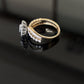 14K Gold Diamond Floral Cluster Ring with IGI Certified 0.46 ct Diamonds, 3.678g Net Gold