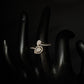 14K Gold Diamond Dual Cluster Bypass Ring with IGI Certified 0.39 ct Diamonds, 2.722g Net Gold