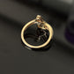14K Gold Diamond Dual Cluster Bypass Ring with IGI Certified 0.39 ct Diamonds, 2.722g Net Gold