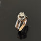 14K Gold Diamond Halo Cluster Ring with IGI Certified 0.67 ct Diamonds, 4.266g Net Gold