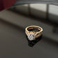 14K Gold Diamond Halo Cluster Ring with IGI Certified 0.67 ct Diamonds, 4.266g Net Gold
