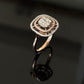 14K Gold Diamond Multi-Halo Ring with IGI Certified 0.57 ct Diamonds, 3.466g Net Gold