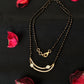 14K Gold Diamond Mangalsutra with Curved Pendant , IGI Certified 0.56 ct Diamonds, 3.4g Net Gold