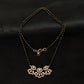 14K Gold Diamond Mangalsutra with Floral Pendant , IGI Certified 0.43 ct Diamonds, 4.856g Net Gold