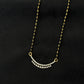 14K Gold Diamond Mangalsutra with Curved Pendant , IGI Certified 0.28 ct Diamonds, 3.064g Net Gold