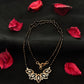 14K Gold Diamond Mangalsutra with Floral Fan Pendant , IGI Certified 0.61 ct Diamonds, 5.372g Net Gold