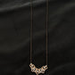 14K Gold Diamond Mangalsutra with Floral Fan Pendant , IGI Certified 0.61 ct Diamonds, 5.372g Net Gold