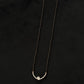 14K Gold Diamond Mangalsutra with Curved Bar Pendant , IGI Certified 0.35 ct Diamonds, 3.444g Net Gold