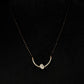 14K Gold Diamond Mangalsutra with Curved Bar Pendant , IGI Certified 0.35 ct Diamonds, 3.444g Net Gold
