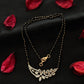 14K Gold Diamond Mangalsutra with Leaf-Inspired Pendant , IGI Certified 0.56 ct Diamonds, 5.19g Net Gold