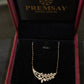 14K Gold Diamond Mangalsutra with Leaf-Inspired Pendant , IGI Certified 0.56 ct Diamonds, 5.19g Net Gold