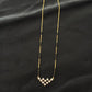 14K Gold V-Shape Diamond Mangalsutra , 5.41g Gold , 0.74 Ct IGI Certified Diamonds