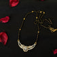14K Gold Diamond Mangalsutra with Floral Centerpiece , 6.404g Gold , 0.89 Ct IGI Certified Diamonds
