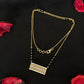 14K Gold Diamond Mangalsutra with Statement Bar Pendant , IGI Certified 0.53 ct Diamonds, 7.48g Net Gold