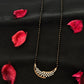 14K Gold Diamond Mangalsutra with Modern Crescent Design , IGI Certified 0.44 ct Diamonds, 4.076g Net Gold