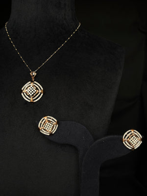 14K Gold Diamond Pendant Set with Intricate Geometric Design – IGI Certified 2.41 ct Diamonds, 11.868g Net Gold(Without Chain)