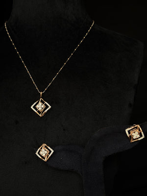 14K Gold Diamond Pendant Set with Teardrop Design – IGI Certified 0.35 ct Diamonds, 2.68g Net Gold(Without Chain)