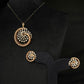 14K Gold Diamond & Blue Gemstone Pendant Set – IGI Certified 1.55 ct Diamonds, 19.55g Net Gold(Without Chain)