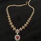 14K Gold Diamond & Ruby Necklace Set with Geometric Design – IGI Certified 4.83 ct Diamonds, 23.484g Net Gold