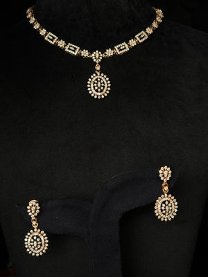 14K Gold Diamond Necklace Set with Elegant Floral & Geometric Design – IGI Certified 6.35 ct Diamonds, 21.14g Net Gold