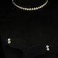 14K Gold Diamond Cluster Necklace Set – IGI Certified 4.31 ct Diamonds, 19.928g Net Gold