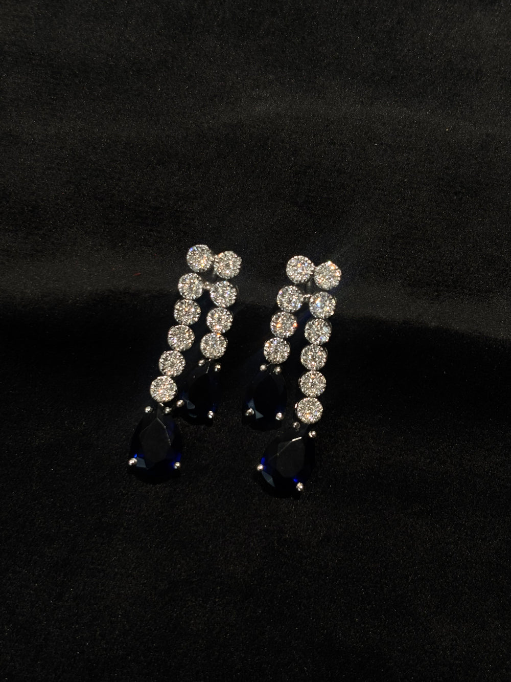 14K Gold Diamond & Blue Gemstone Necklace Set – IGI Certified 9.63 ct Diamonds, 53.724g Net Gold