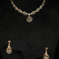 14K Gold Diamond Necklace & Earring Set with Intricate Teardrop Design – IGI Certified 2.7 ct Diamonds, 18.54g Net Gold