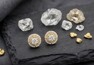 18kt Gold Classic Floral Diamond Cluster Earrings | IGI Certified, Gross Wt: 6.29, Net Wt: 5.916, Diamond. Wt 1.87