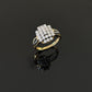 18K Gold Diamond Cluster Ring with IGI Certified 0.73 ct Diamonds, 2.844g Net Gold