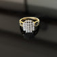 18K Gold Diamond Cluster Ring with IGI Certified 0.73 ct Diamonds, 2.844g Net Gold