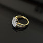 18K Gold Diamond Cluster Ring with IGI Certified 0.73 ct Diamonds, 2.844g Net Gold
