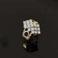 18K Gold Diamond Cluster Ring with IGI Certified 1.09 ct Diamonds, 4.852g Net Gold