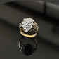 18K Gold Diamond Cluster Ring with IGI Certified 1.09 ct Diamonds, 4.852g Net Gold