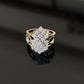 18K Gold Diamond Cluster Ring with IGI Certified 1.09 ct Diamonds, 4.852g Net Gold