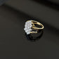 18K Gold Diamond Cluster Ring with IGI Certified 1.09 ct Diamonds, 4.852g Net Gold
