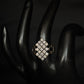 18K Gold Diamond Cluster Ring with IGI Certified 1.09 ct Diamonds, 4.852g Net Gold