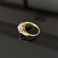 18K Gold Diamond Cluster Ring with IGI Certified 0.58 ct Diamonds, 2.974g Net Gold